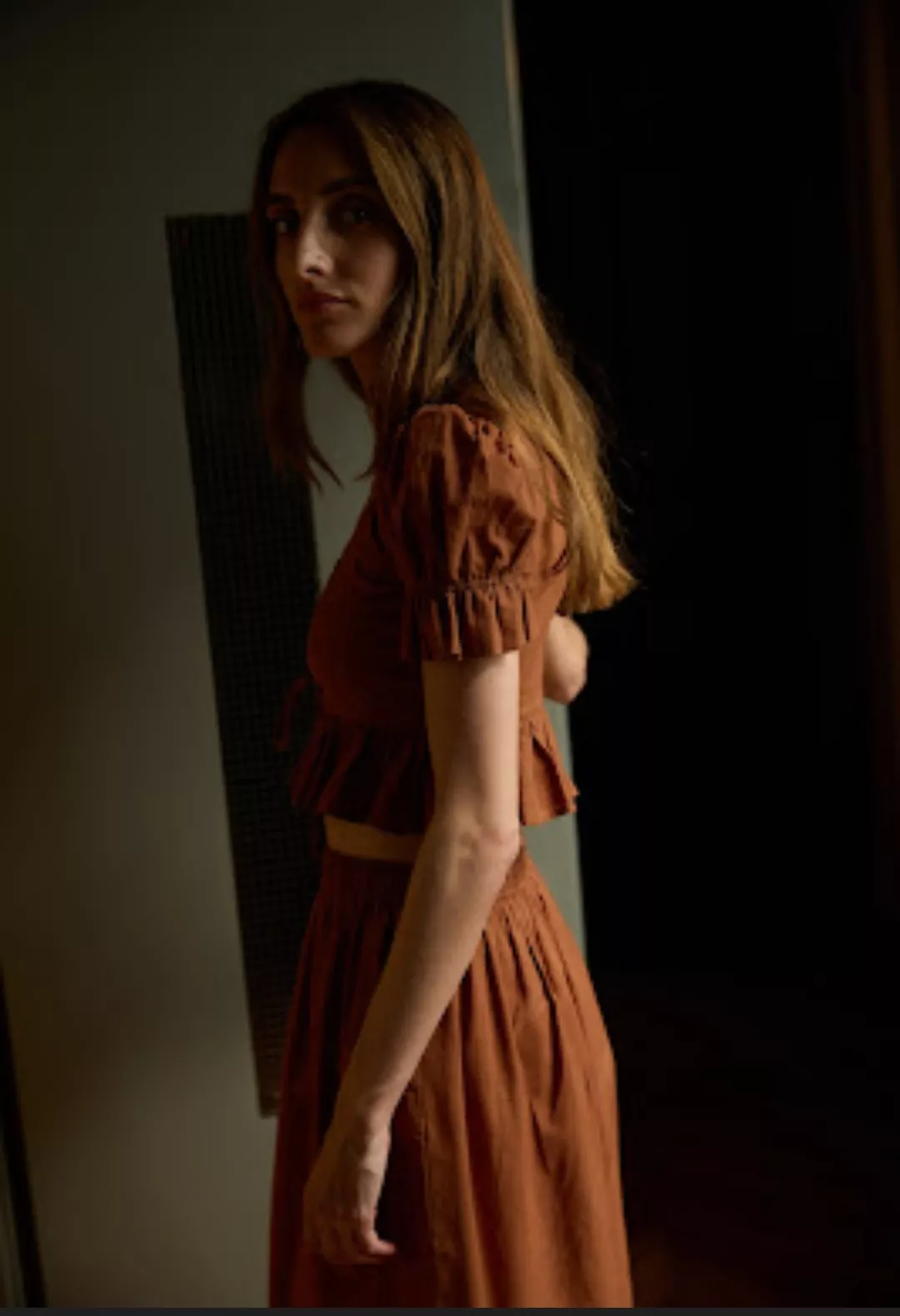 Falda Payesa 5 Top payesa marrón Monte Blanco Studio.