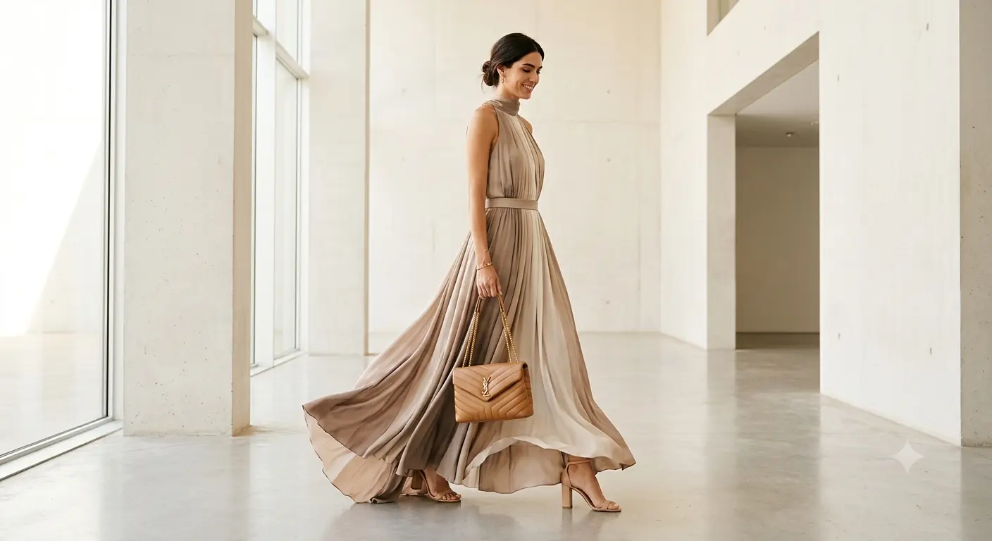 Cómo combinar un vestido largo para diferentes ocasiones